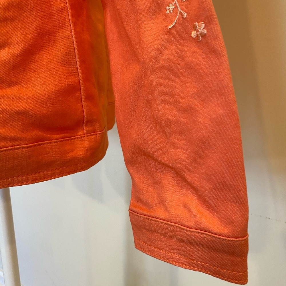 DG2 Embroidered Salmon color Denim Jacket size L NWT - Picture 8 of 10